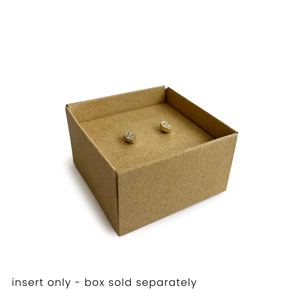 Earring Insert for 50 x 50mm box 10Pk - Hairy Manilla by eco-craft - made in the UK