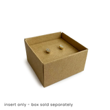 Earring Insert for 50 x 50mm box 10Pk - Hairy Manilla by eco-craft - made in the UK