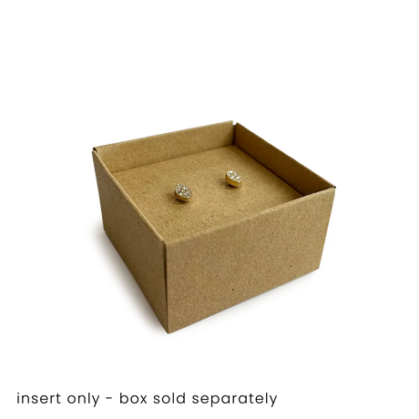 Earring Insert for 50 x 50mm box 10Pk - Hairy Manilla by eco-craft - made in the UK