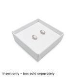 Earring Insert for 50 x 50mm box 10Pk - White by eco-craft - made in the UK