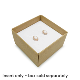 Earring Insert for 50 x 50mm box 10Pk - White by eco-craft - made in the UK