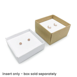 Earring Insert for 50 x 50mm box 10Pk - White by eco-craft - made in the UK