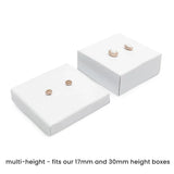 Earring Insert for 50 x 50mm box 10Pk - White by eco-craft - made in the UK