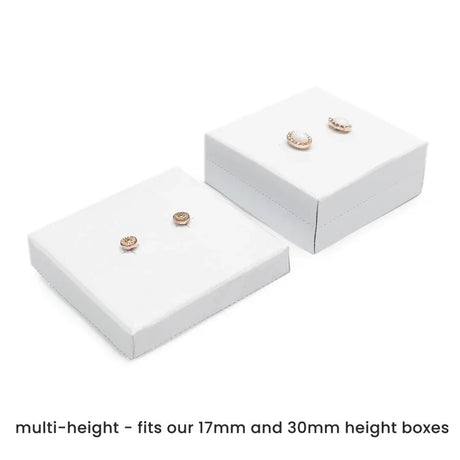 Earring Insert for 50 x 50mm box 10Pk - White by eco-craft - made in the UK