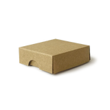 50x50x17mm Box & Lid - Hairy Manilla by eco-craft - made in the UK