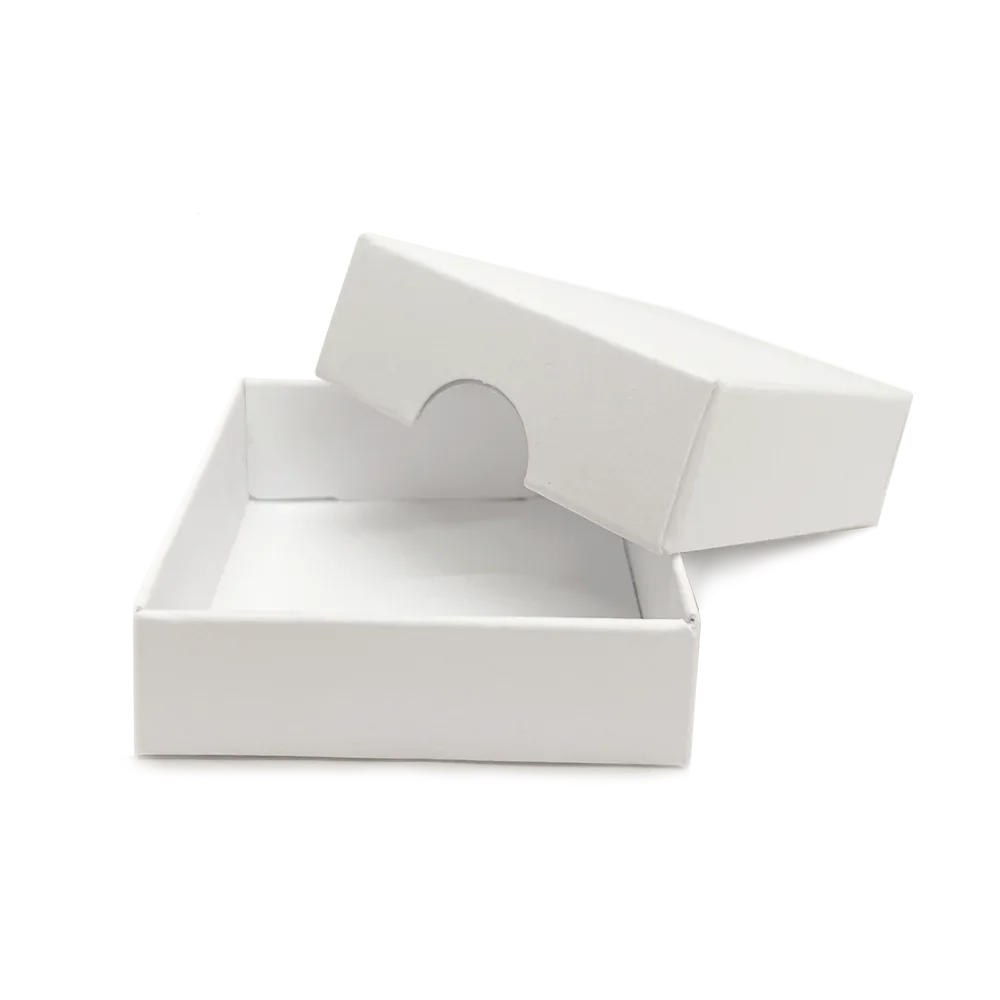 50x50x17mm Box & Lid - white by eco-craft - made in the UK
