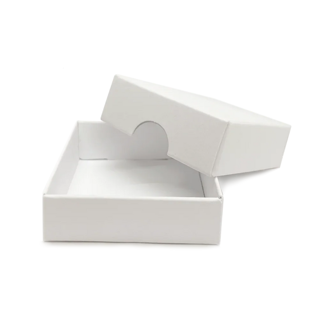 50x50x17mm Box & Lid - white by eco-craft - made in the UK