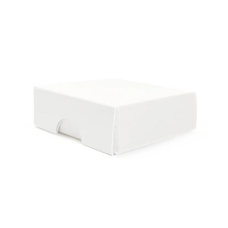 50x50x17mm Box & Lid - white by eco-craft - made in the UK