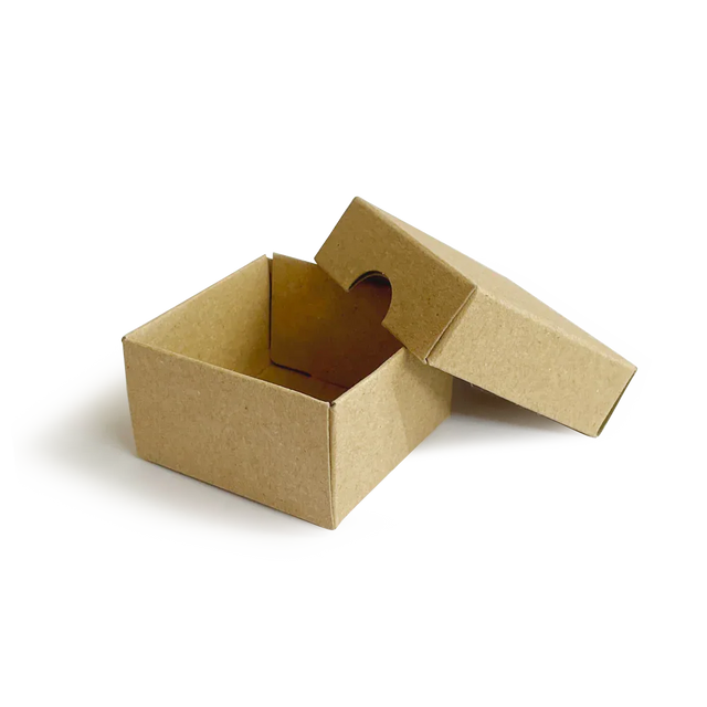 50x50x30mm Box & Lid - Hairy Manilla by eco-craft - made in the UK