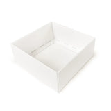90x90x38mm - Deep Square Gift Box & Lid - Felt White by eco-craft - made in the UK