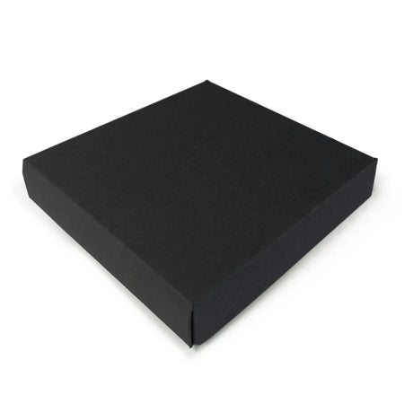 90mm Square Gift Box & Lid - 90x90x20mm - Black by eco-craft - made in the UK