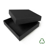 90mm Square Gift Box & Lid - 90x90x20mm - Black by eco-craft - made in the UK
