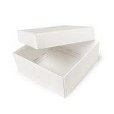 90x90x38mm - Deep Square Gift Box & Lid - Felt White by eco-craft - made in the UK