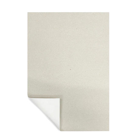 A4 Recycled White-Faced Duo Board - Duo Grey by eco-craft - made in the UK