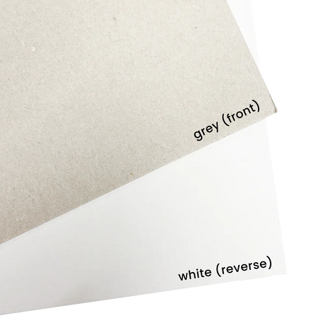 A3 Recycled White-Faced Duo Board - Duo Grey by eco-craft - made in the UK