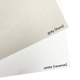 A4 Recycled White-Faced Duo Board - Duo Grey by eco-craft - made in the UK