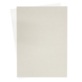 A4 Recycled White-Faced Duo Board - Duo Grey by eco-craft - made in the UK