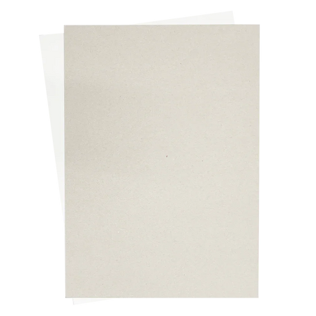 A4 Recycled White-Faced Duo Board - Duo Grey by eco-craft - made in the UK