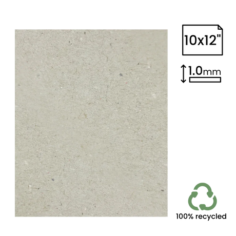 10x12" Recycled 1mm Greyboard (254x305mm) by eco-craft - made in the UK