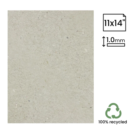 11x14" Recycled 1mm Greyboard (279x355mm) by eco-craft - made in the UK