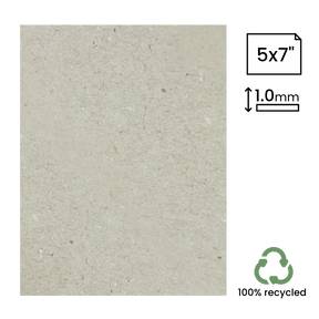5x7" Recycled 1mm Greyboard (127x179mm) by eco-craft - made in the UK