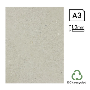 A3 Recycled 1mm Greyboard (297x420mm) by eco-craft - made in the UK