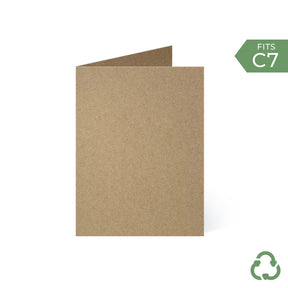 A7 / C7 (105x74mm) Card Blanks - Hairy Manilla (Kraft Brown) by eco-craft - made in the UK