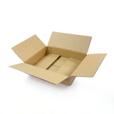 Open cardboard box on a white background