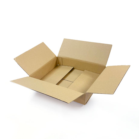 Open cardboard box on a white background