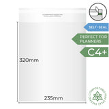 235x320mm (C4) Self Seal Compostable Bag