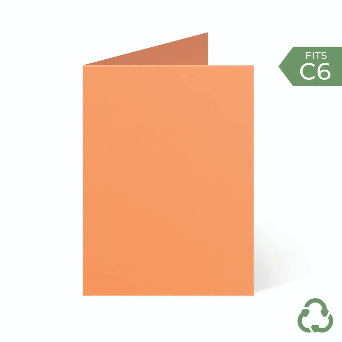 A6 / C6 (104x147mm) Card Blanks - Apricot by eco-craft - made in the UK