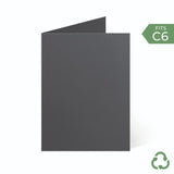 A6 / C6 (104x147mm) Card Blanks - Charcoal by eco-craft - made in the UK