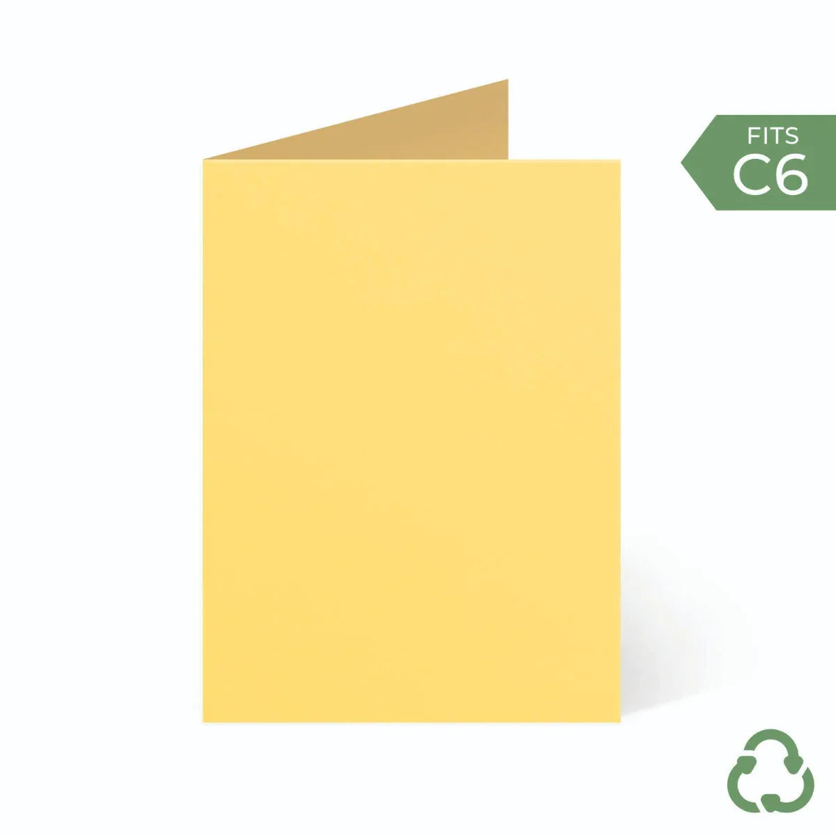 A6 / C6 (104x147mm) Card Blanks - Citron by eco-craft - made in the UK
