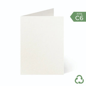 A6 / C6 (104x147mm) Card Blanks - Felt White by eco-craft - made in the UK