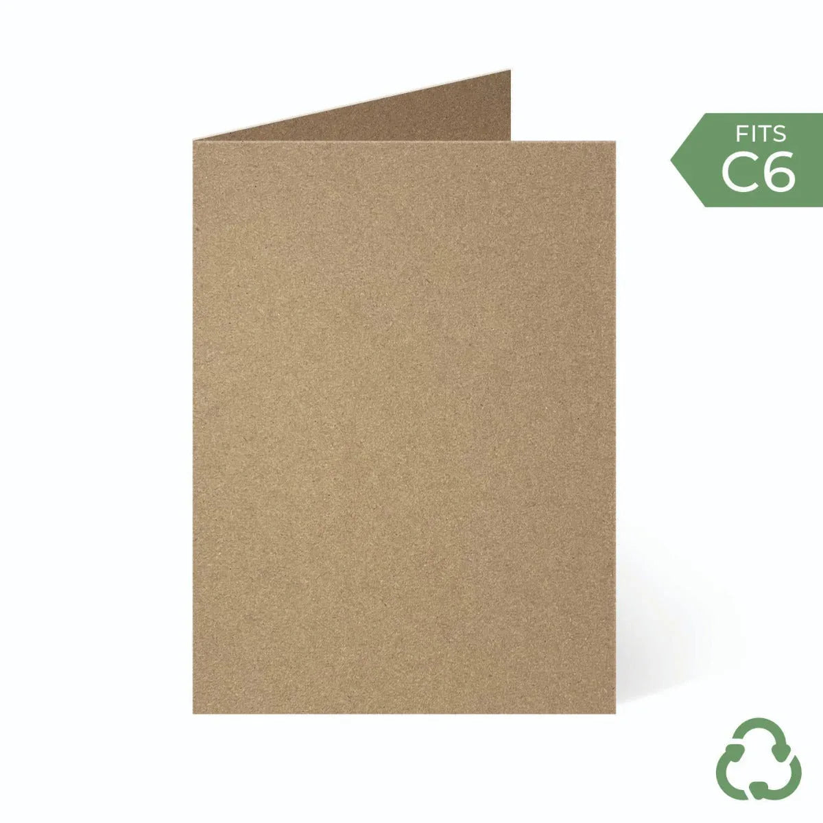 A6 / C6 (104x147mm) Card Blanks - Hairy Manilla (Kraft Brown) by eco-craft - made in the UK