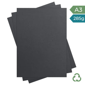 A3 Card - Charcoal - 285g by eco-craft - made in the UK
