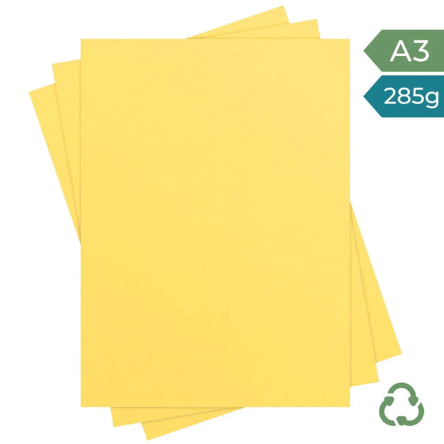 A3 Card - Citron - 285g by eco-craft - made in the UK