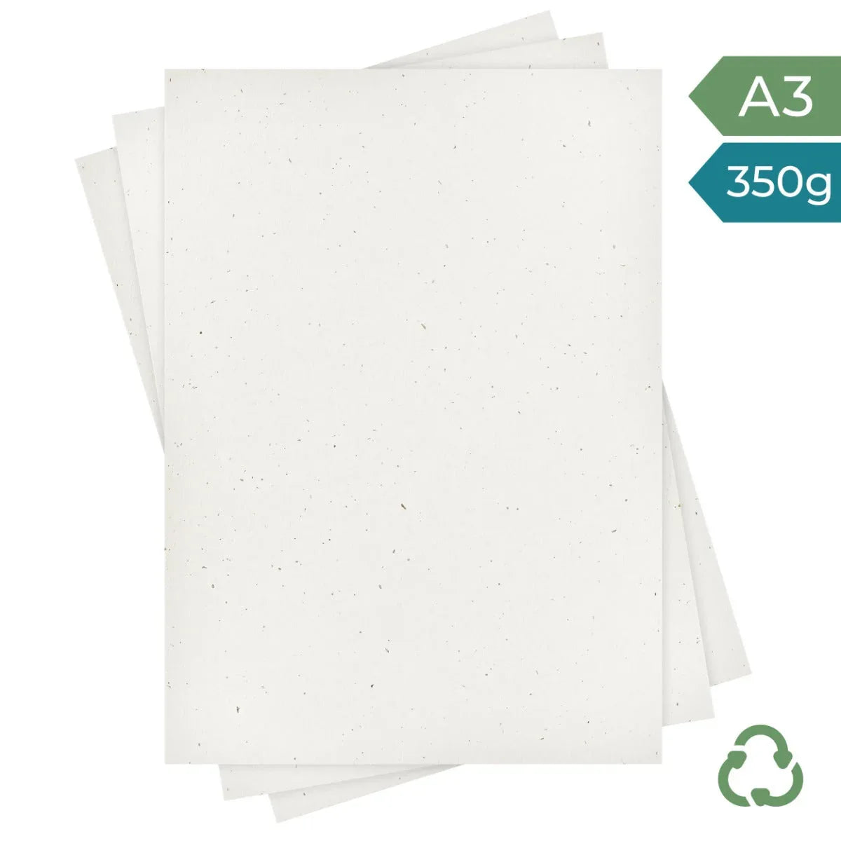 A3 Card - Oat Fleck - 350g by eco-craft - made in the UK