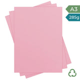 A3 Card - Rose Pink - 285g by eco-craft - made in the UK