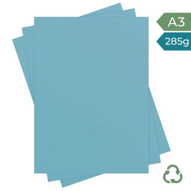 A3 Card - Sky Blue - 285g by eco-craft - made in the UK