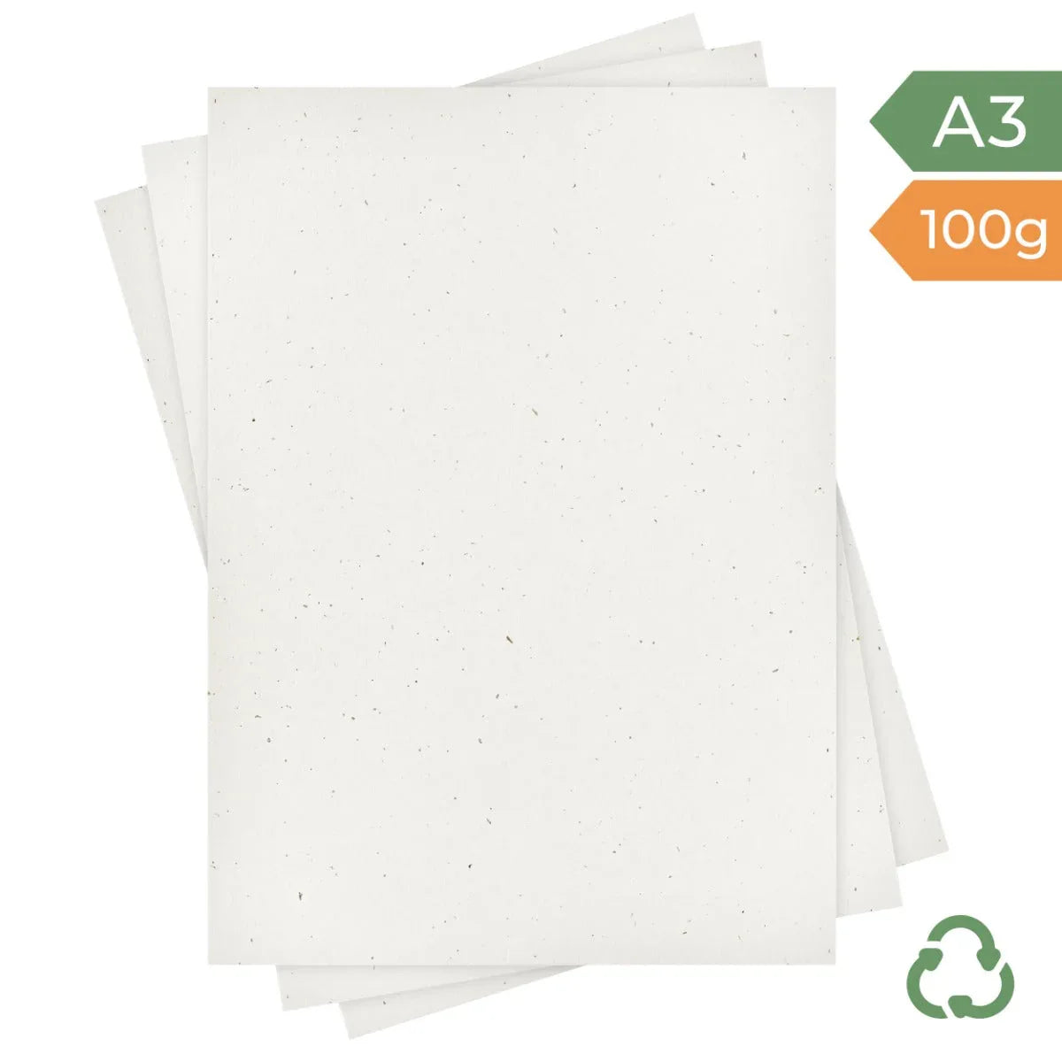 A3 Paper - Oat Fleck - 100g by eco-craft - made in the UK