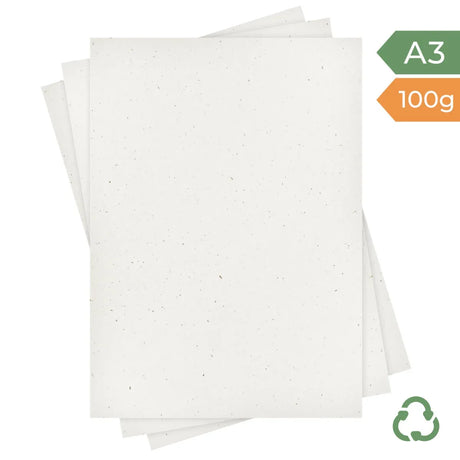 A3 Paper - Oat Fleck - 100g by eco-craft - made in the UK