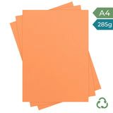 A4 Card - Apricot - 285g by eco-craft - made in the UK