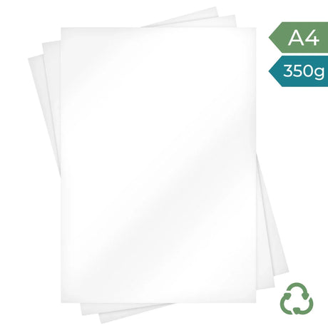 A4 Card - Silk White - 350g by eco-craft - made in the UK