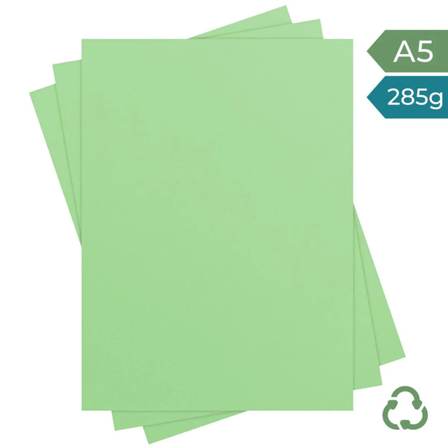 A5 Card - Mint - 285g by eco-craft - made in the UK