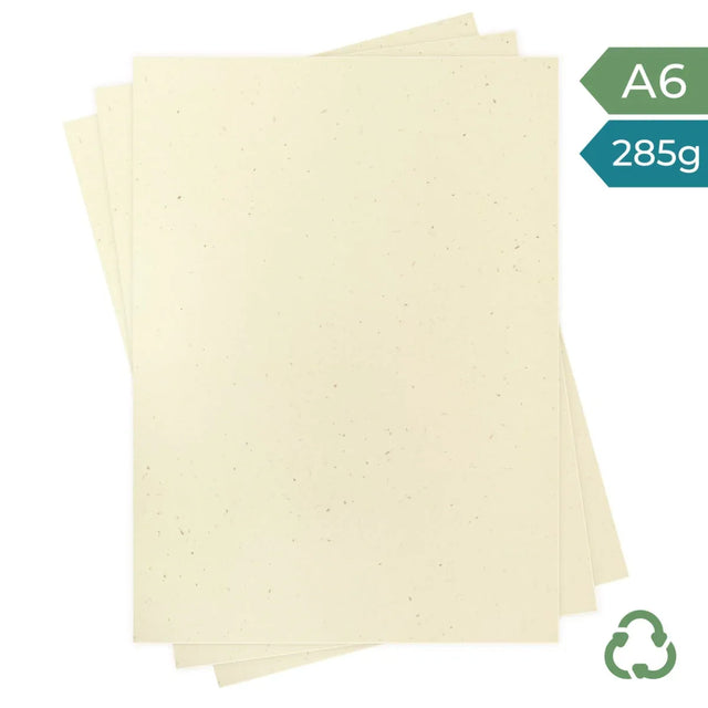 A6 Card - Biscuit - 285g by eco-craft - made in the UK