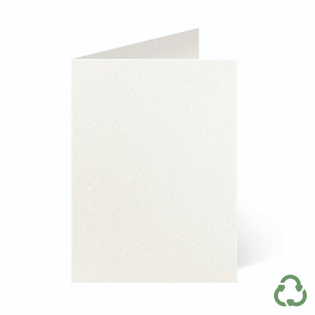 122x172mm Card Blanks - Felt White by eco-craft - made in the UK