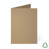 122x172mm Card Blanks - Hairy Manilla (Kraft Brown) by eco-craft - made in the UK