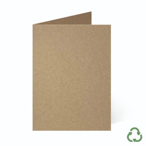 122x172mm Card Blanks - Hairy Manilla (Kraft Brown) by eco-craft - made in the UK
