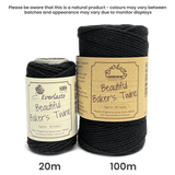 Cotton Twine - Black by eco-craft - made in the UK
